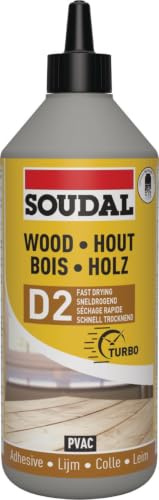 Soudal Colle à bois rapide 750 g Clair