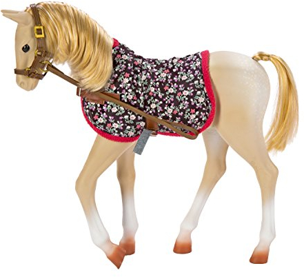 Our Generation Palomino Foal – 12-inch Baby Horse for 18-inch Girl Dolls – Includes Horse Grooming Accessories