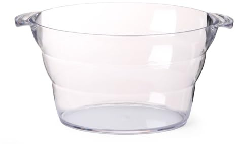 HENDI Weinkühler, Transparant Oval, Flaschenkühler, Sektkühler, 470x290x(H) 230mm, SAN Plastic