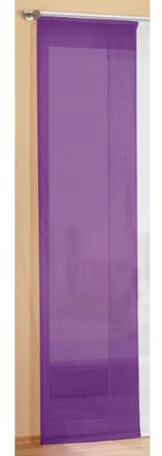 Gardinenbox Preisgünstiger Flächenvorhang Schiebegardine, transparent, unifarben, mit Zubehör, 245x60, Lila, 85589