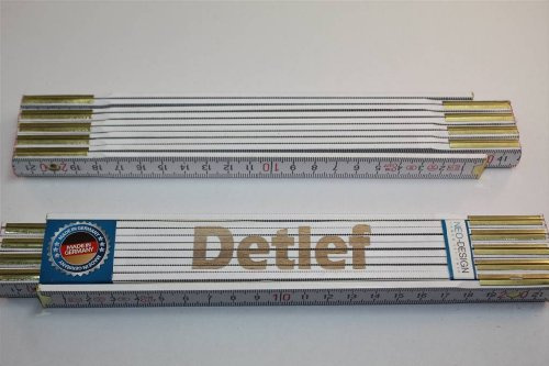 Zollstock mit Namen DETLEF Lasergravur