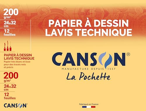 CANSON technisches Zeichenpapier, 240 x 320 mm 200 g/m2 VE = 1