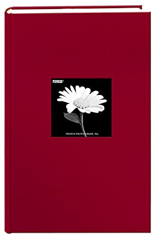 Fabric Frame Cover Photo Album 300 Pockets Hold 4x6 Photos, Apple Red