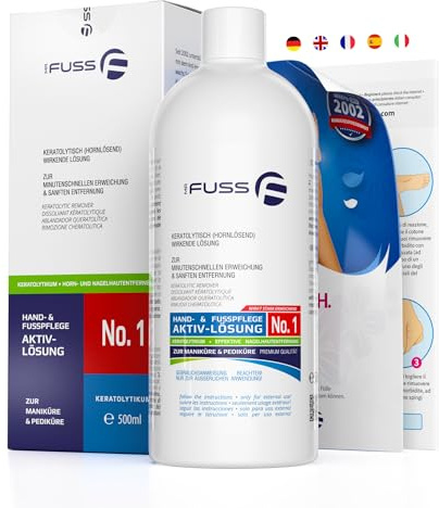 Mr. Fuss® Sistema Anti-Callos, Anti-Crecimiento - Removedor de cutículas Removedor de callosidad - Solución No. 1 - fuertemente ablandamiento