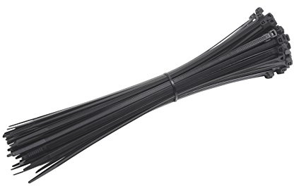 Meister Kabelbinder – 300 x 4,8 mm – 100 Stück – schwarz – Stabiles Nylon | Praktisches Set – UV-beständig – Langlebig und robust – Kabelbinder-Set für Bündelgut – Kabelverbinder