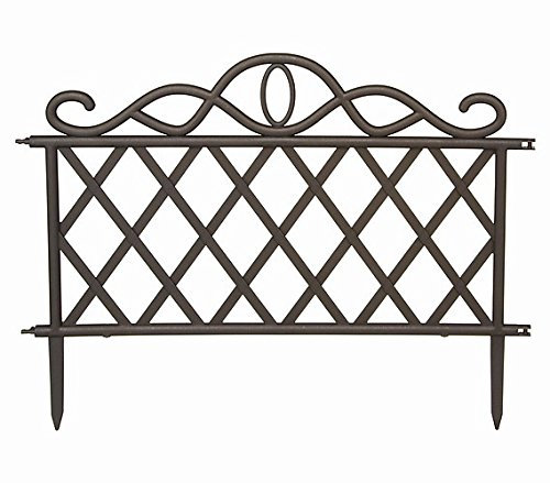 Valla para parterre, de ABS color gris de hierro fundido, de 47 x 36 cm