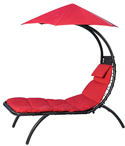 Vivere DRMLG-CR Original Dream Lounger Chaise Longue Acier Cerise Rouge 177 x 76 x 117 cm