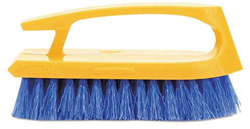 Rubbermaid Commercial Products - Cepillo de Limpieza con Mango de Hierro, 15 cm, Relleno de Polipropileno, cerdas de Cobalto, para Fregar Duro en título/lechada/Suelos/Paredes/encimeras