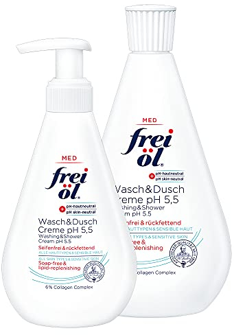 frei öl MED Wasch&DuschCreme pH 5,5 seifenfrei, rückfettend, effektive und sanfte Körperpflege, ph-hautneutral, zarter Duft, 500 ml