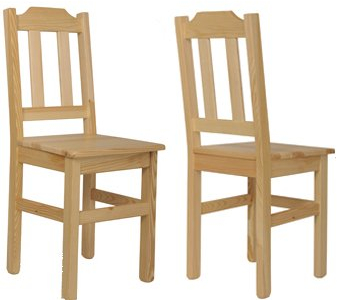 Magnetic Mobel 2er Set Esszimmerstuhl Kiefer Stühle Massiv Küchenstühle (Unbehandelt)