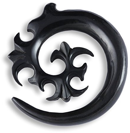 Island Piercings PAAR Dehnungsspirale Spirale Sichel Horn 2mm-8mm