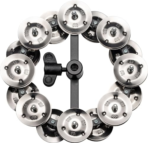 Meinl Percussion Headliner Hihat Tambourine - Tambourine Add-On for Drum Cymbals - 5-inch Diameter - Mylar / Steel, Black / Silver (HTHH2BK)