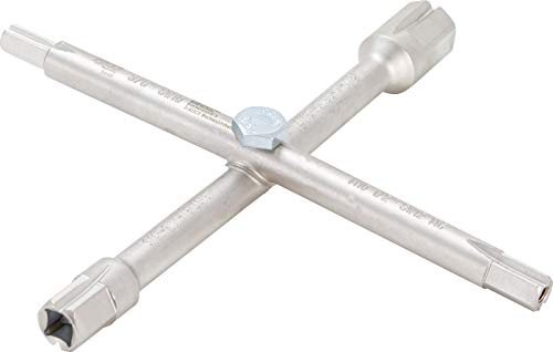 Llave en cruz, sanitarios