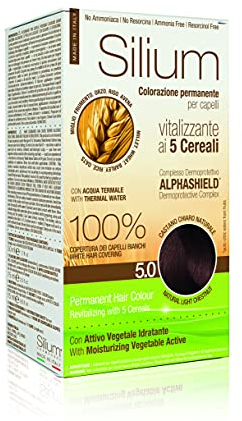 Silium Colorazione Permanente Per Capelli, Castano Chiaro Naturale 5.0-187 Gr