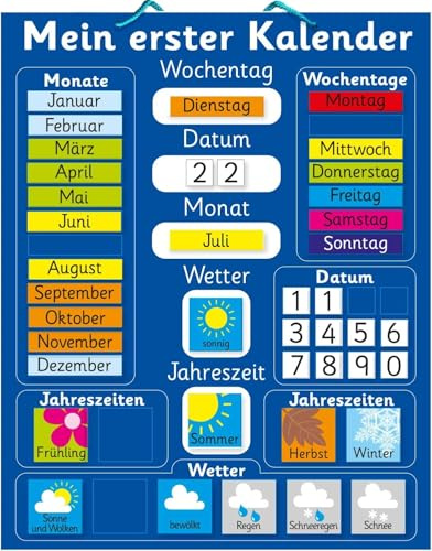Frigo magico il mio primo calendario in lingua tedesca. 40 tavolo magnetico X 30cm