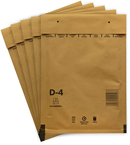 500 Versandtaschen Luftpolsterumschläge haftklebend D4 braun Luftpolsterversandtaschen Luftpolstertaschen Gr. D/4 (200mm x 275 mm) Umschläge gepolstert Polsterumschlag Taschen