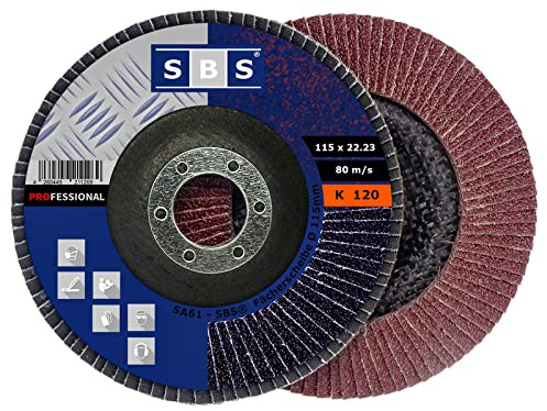20 Stück SBS Fächerscheiben 125 mm / Korn 120 Braun Schleifscheiben Schleifmop