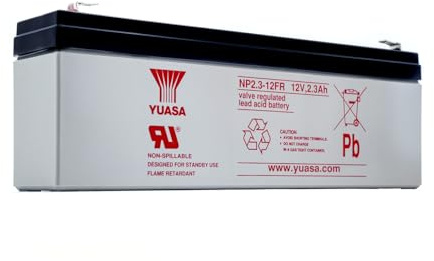 Yuasa NP2.3-12FR 12V Batería Plomo-Ácido Ignífuga UPS | Batería UPS Fiable, Duradera, Larga Vida, Ignífuga, Ideal Emergencias