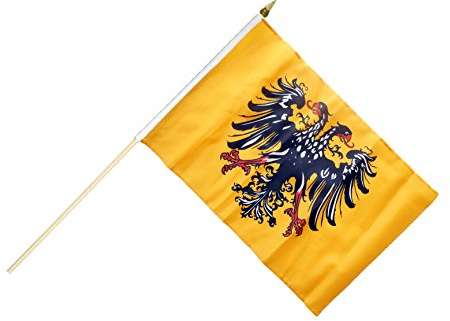 Flaggenfritze® Stockflagge Heiliges Römisches Reich Deutscher Nation nach 1400 - 30 x 45 cm