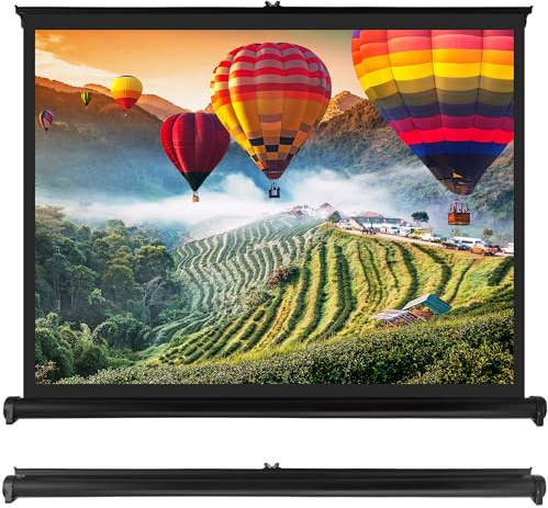 Pyle Écran de Projection Portable 127 cm – Écran Enroulable avec Support au Sol, Montage Rapide pour Cinéma Maison, Bureau, Mariage et Présentations