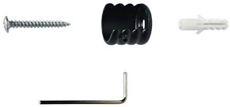 Liedeco Wandlager für Gardinenstangen Landhaus, ø 16 mm, 1 Stk schwarz