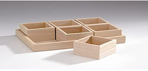 GLOREX Setzkasten, Holz, Natur, 26.5 x 18.5 x 6 cm, 6 1683 800