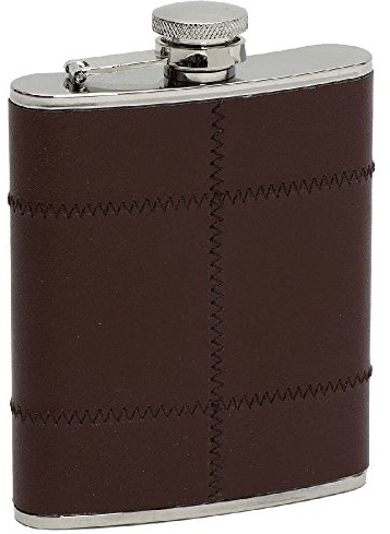 Haller Unisex – Erwachsene Flachmann Leder braun 170 CCM