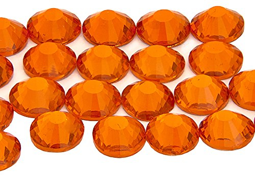 Eimass® 1440 x flache Rückseite Non Hot Fix Kristalle (SS16 (4 mm), Hyazinth-Orange)