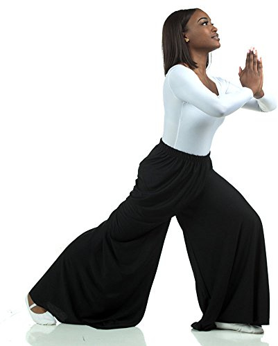 Danzcue Womens Celebration of Spirit Palazzo Pants, Black, Small