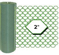 4wire PVC Green Chicken Wire Garden Mesh 50cm tall 2 hole 50 Meter Roll 500x50x50