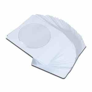 eXpress Net Custodie per CD, 100 pezzi, in carta, con finestra trasparente