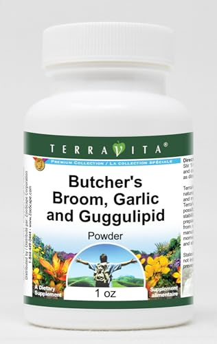 Butcher's Broom, Garlic and Guggulipid Powder (1 oz, ZIN: 517344)