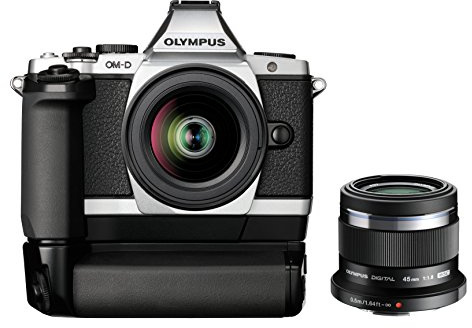 Olympus OM-D E-M5 Portrait Kit OLED 3 Argent/Noir