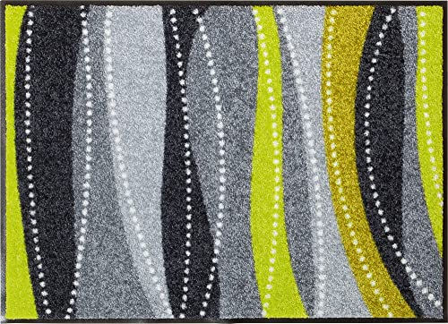 Erwin Müller Fußmatte Saarburg, Schmutzfangmatte, Sauberlaufmatte - rutschfest, langlebig, pflegeleicht, für Fußbodenheizung geeignet, ca. 7 mm Höhe - grün Größe 40x60 cm