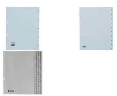Rexel Zahlenregister aus PP Folie für A4, 226 x 297 mm, 31 Blatt, 1 Stück, grau