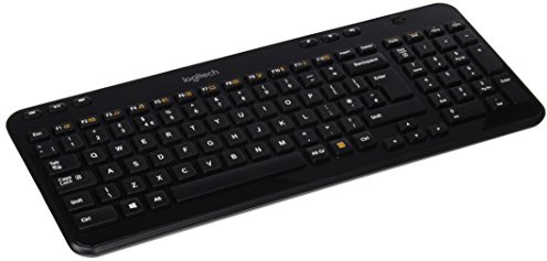 Logitech K360 Compact Wireless Keyboard for Windows, 2.4GHz Wireless, USB Unifying Receiver, 12 F-Keys, 3-Year Battery Life, Compatible with PC, Laptop, QWERTY UK English Layout - Black