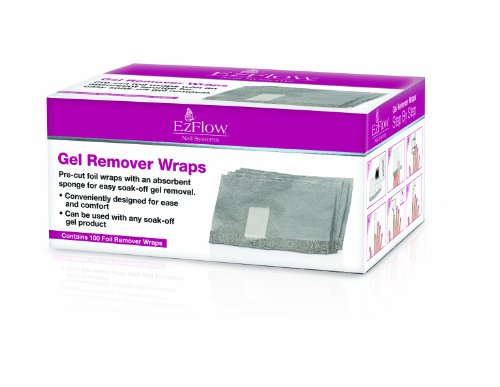 Ezflow Trugel Gel Remover Foil Wraps (Reinigungstücher für permanente Nagellackentfernung), 100 ct, 70 g