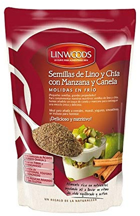 Linwoods - Graines de lin blanchi chia pomme et cannelle 200g