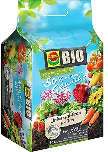 Compo Bio Universal-Erde mit Schafwolle, ca. 50% weniger Gewicht 30 L