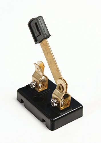 American Educational 7-KS-1 Brass Small Knife Switch, Single Pole Single Throw (SPST), Plastic Base, 2 Length, 1 Width, 1 Height (Bundle of 10)