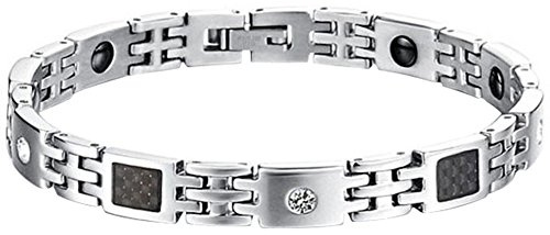 JewelryWe Par armband, magnet, partnerarmband, rostfritt stål, magnetarmband, par, armring, kärlek, vänskapsarmband, gåva för män och kvinnor, 22 centimeters, Rostfritt stål, ingen uppgift