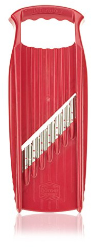 Börner Wave-Waffle XXL Powerline Crinkle Cut Vegetable Slicer (Red) • Slicer for XXL Wave & Waffle Cut • Wavy Vegetable Cutter • Slicer for Lattice Potatoes & XXL Wavy Potato Fries