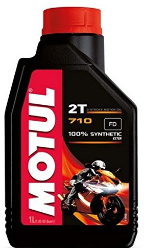 MOTUL 15 – Flacon 1 litre d'huile Motul 710 synthétique 100 % 2 temps.