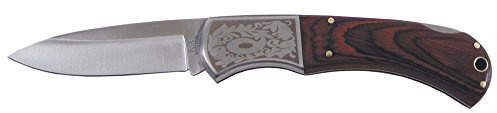 Pieghevole per coltelli con manico in legno, ornamento
