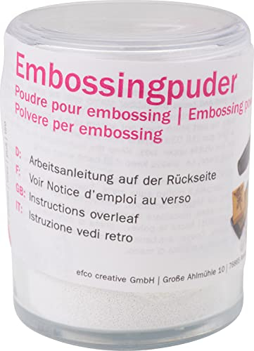 EFCO Einbrennpulver 10g Embossingpuder Stempelembossing Weiß
