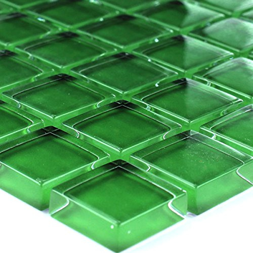 Glasmosaik 23x23x8mm Grün Uni