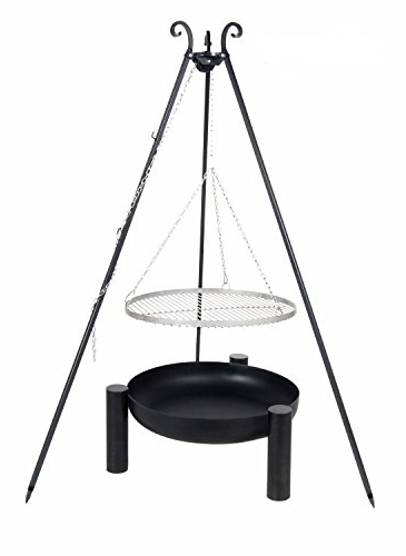 Schwenkgrill Dreibein Edelstahl 50cm inkl. Feuerschale Pan 38 60cm