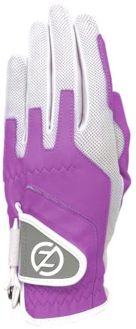 Zero Friction Guantes de Golf para Mujer, sintéticos, Ajuste de compresión, Talla única, Mujer, Color Morado, tamaño Talla única