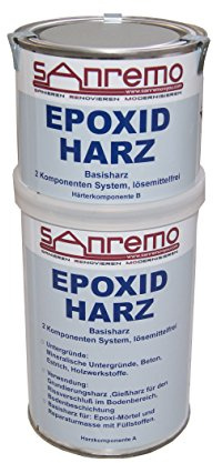 Sanremo EPOXID HARZ Basisharz, 2 Komponenten System, lösemittelfrei 952g/880ml