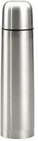 axentia Isolierflasche aus Edelstahl 1 Liter - Isokanne für Kaffee & Tee - Isoflasche doppelwandig - Isolier Trinkflasche unzerbrechlich mit Automatik-Druckverschluss